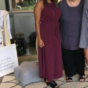 Anthropologie Dark Red Jumpsuit, Size M